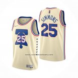 Camiseta Philadelphia 76ers Ben Simmons Earned 2020-21 Crema