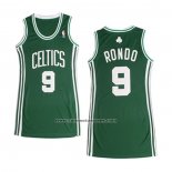 Camiseta Mujer Boston Celtics Rajon Rondo NO 9 Icon Verde