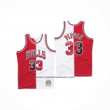 Camiseta Chicago Bulls Scottie Pippen NO 33 Mitchell & Ness Rojo Blanco