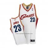 Camiseta Cleveland Cavaliers LeBron James NO 23 Retro Blanco