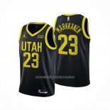 Camiseta Utah Jazz Lauri Markkanen NO 23 Statement 2022-23 Negro