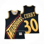 Camiseta Golden State Warriors Stephen Curry NO 30 Mitchell & Ness Big Face Azul