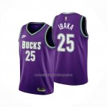 Camiseta Milwaukee Bucks Serge Ibaka NO 25 Classic 2022-23 Violeta