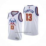 Camiseta Denver Nuggets R.J. Hampton Earned 2020-21 Blanco