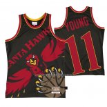 Camiseta Atlanta Hawks Trae Young Mitchell & Ness Big Face Negro