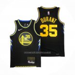 Camiseta Golden State Warriors Kevin Durant Ciudad 2021-22 Negro