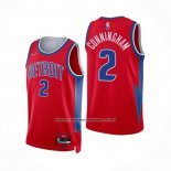 Camiseta Detroit Pistons Cade Cunningham Ciudad 2021-22 Rojo