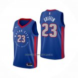 Camiseta Detroit Pistons Blake Griffin NO 23 Ciudad 2020-21 Azul