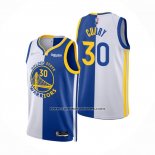 Camiseta Golden State Warriors Stephen Curry Split Azul Blanco
