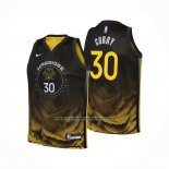Camiseta Nino Golden State Warriors Stephen Curry NO 30 Ciudad 2022-23 Negro