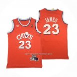 Camiseta Cleveland Cavaliers LeBron James NO 23 Retro Naranja