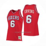 Camiseta Philadelphia 76ers Julius Erving NO 6 Mitchell & Ness 1982-83 Rojo