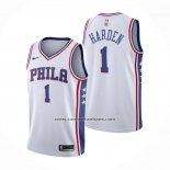Camiseta Philadelphia 76ers James Harden Association Blanco