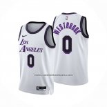 Camiseta Los Angeles Lakers Russell Westbrook NO 0 Ciudad 2022-23 Blanco