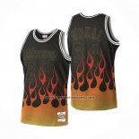 Camiseta Los Angeles Lakers Shaquille O'neal Flames Negro