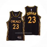 Camiseta Chicago Bulls Michael Jordan NO 23 Ciudad 2020-21 Negro