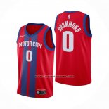 Camiseta Detroit Pistons Andre Drummond NO 0 Ciudad 2019-20 Rojo