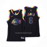 Camiseta Los Angeles Lakers LeBron James Fashion Royalty 2022-23 Negro