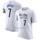 Camiseta Manga Corta Brooklyn Nets Kevin Durant Ciudad 2022-23 Blanco
