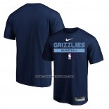 Camiseta Manga Corta Memphis Grizzlies Practice Performance 2022-23 Azul2