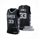 Camiseta San Antonio Spurs Tre Jones NO 33 Statement 2022-23 Negro