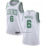 Camiseta Boston Celtics Bill Russell NO 6 Association Blanco