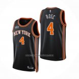 Camiseta New York Knicks Derrick Rose Ciudad 2021-22 Negro
